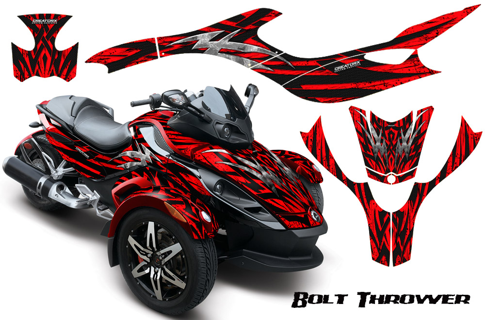 CAN-AM SPYDER Graphics Kit Bolt Thrower Red RB